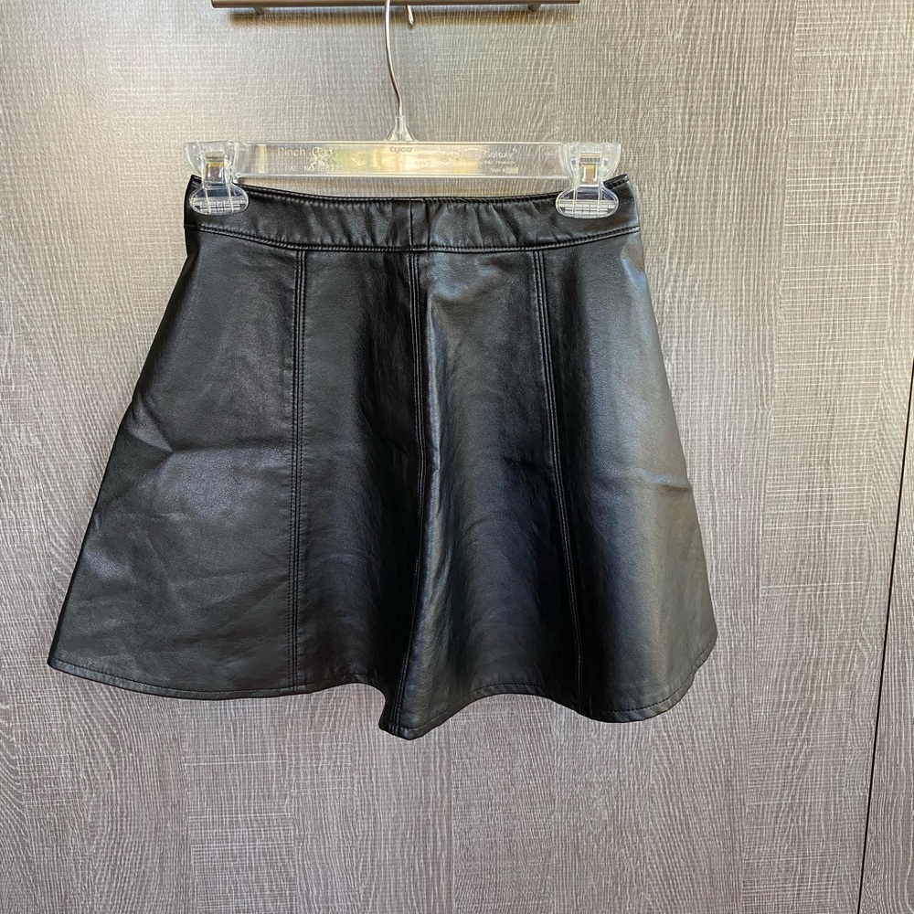 Black Leather Skirt